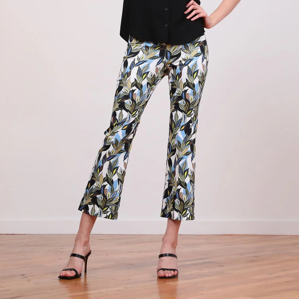 Avenue Montaigne Leo Floral Print Women's Cropped Pants Size 6